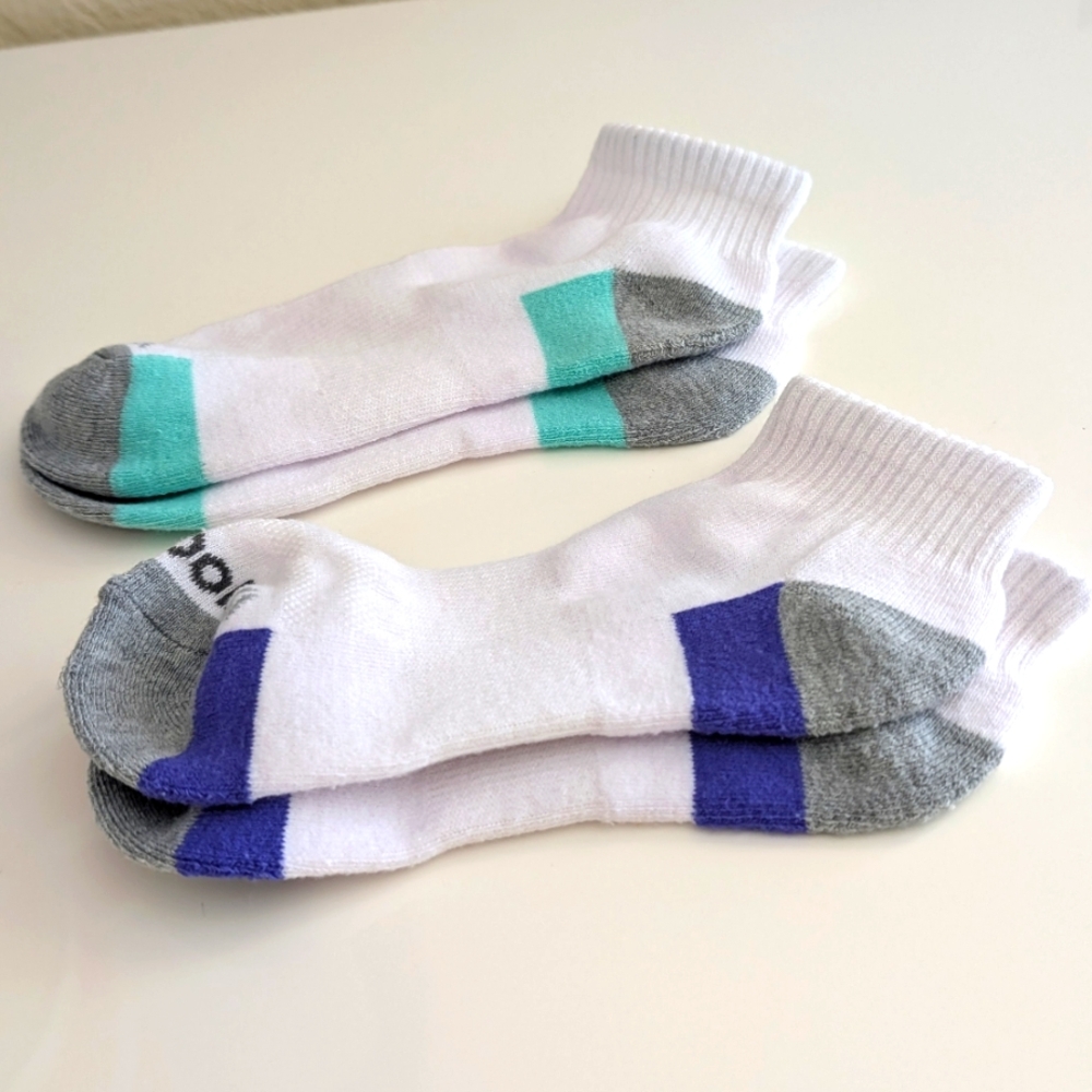 NWOT REEBOK COLORFUL WOMEN'S NO-SHOW BASIC SOCKS - 2 PAIRS